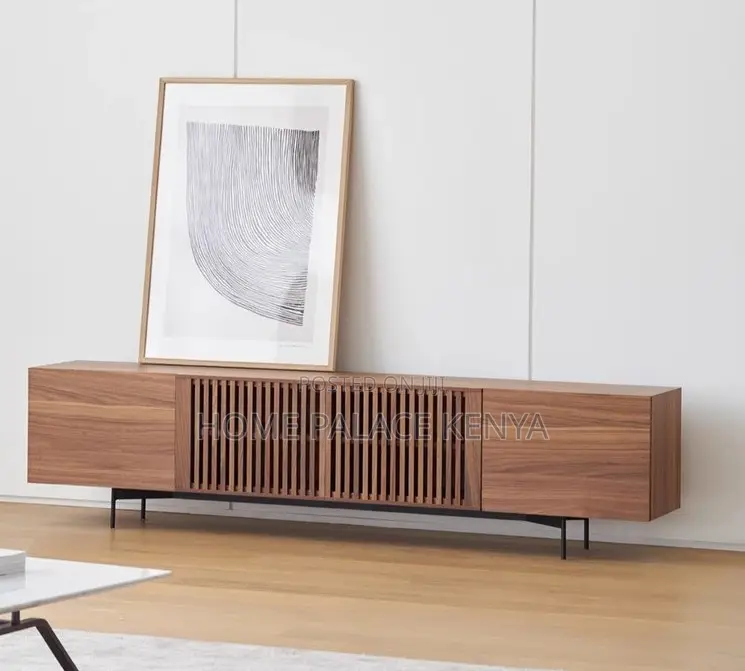 Tv Cabinet: Timber Linear Tv Cabinet