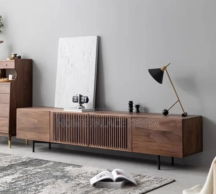 Tv Cabinet: Timber Linear Tv Cabinet