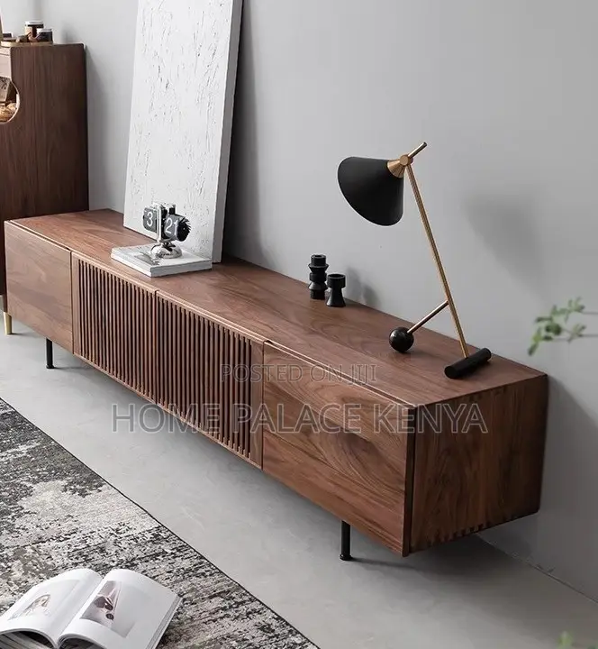 Tv Cabinet: Timber Linear Tv Cabinet