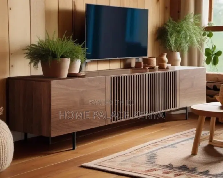 Tv Cabinet: Timber Linear Tv Cabinet