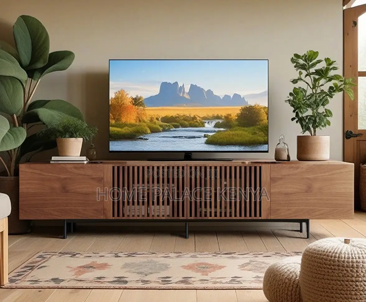 Tv Cabinet: Timber Linear Tv Cabinet