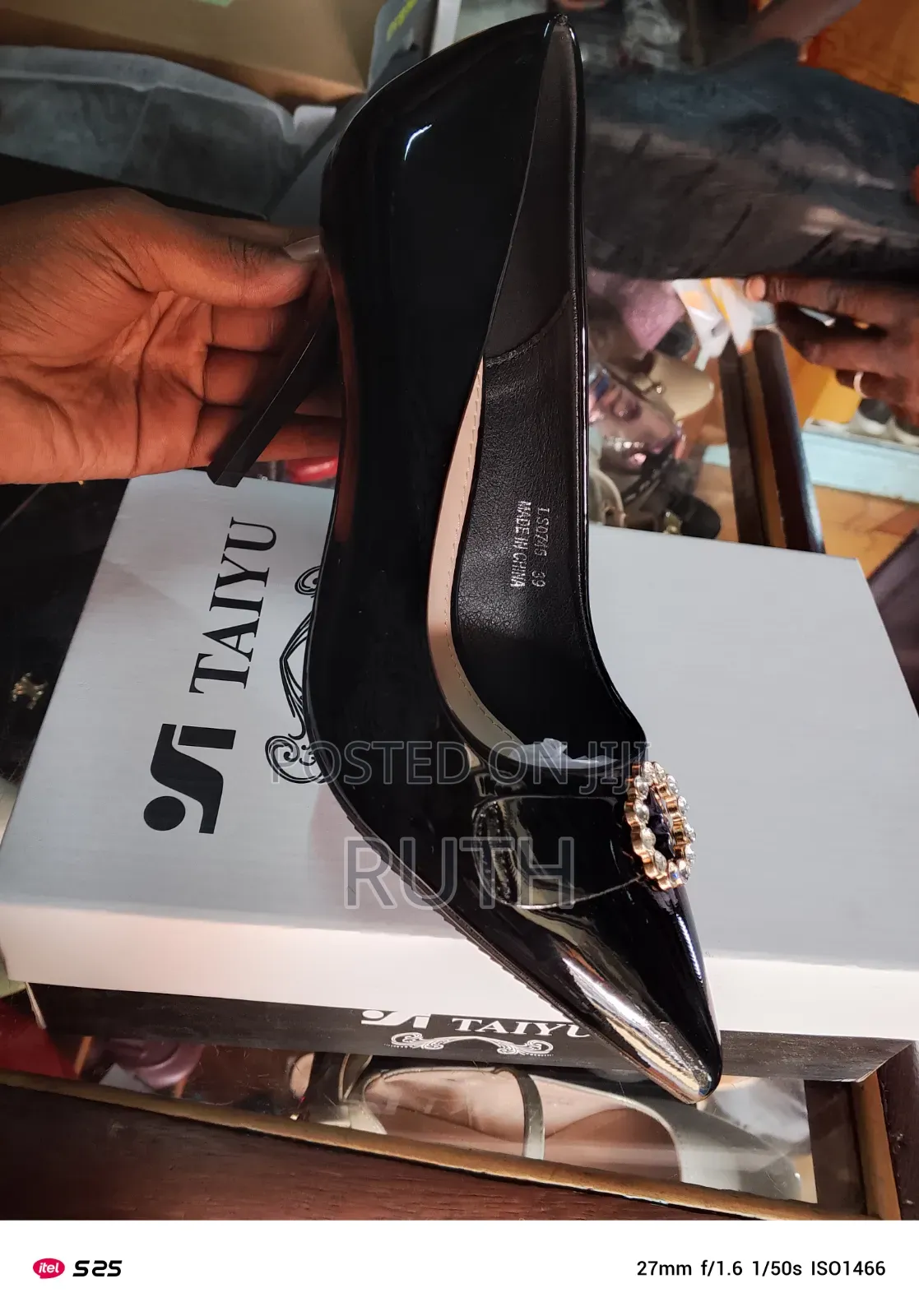 Black Leather Heels