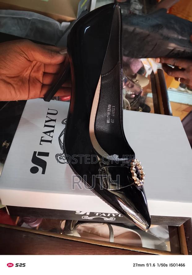Black Leather Heels