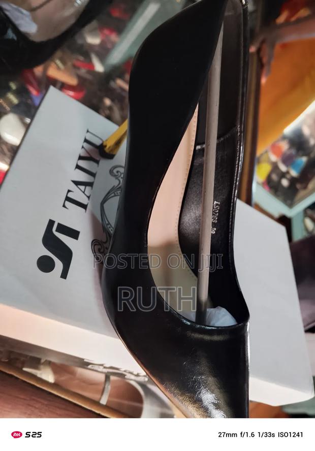Black Leather Heels - thumbnail 2