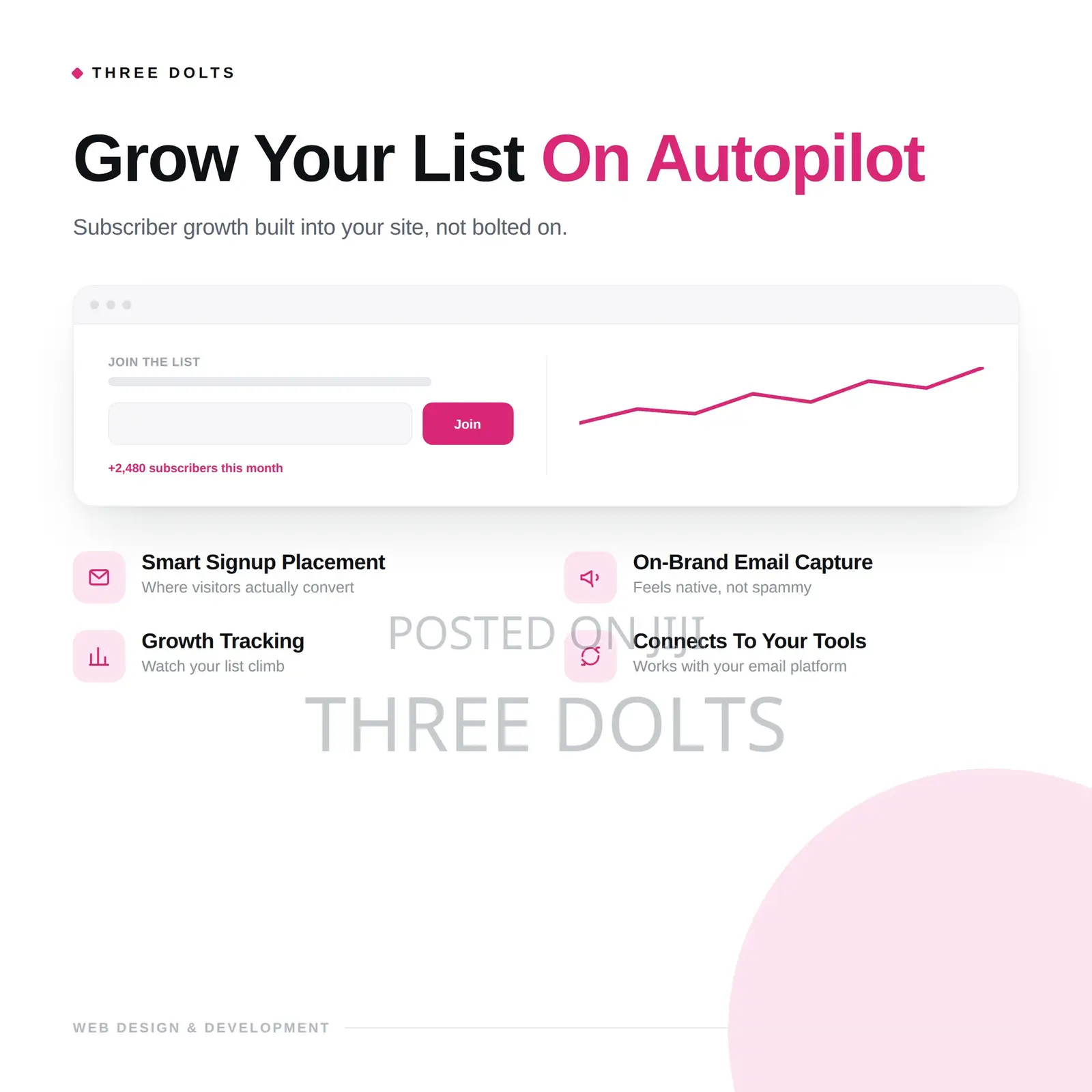 Email Signup Newsletter Growth Website Design Services