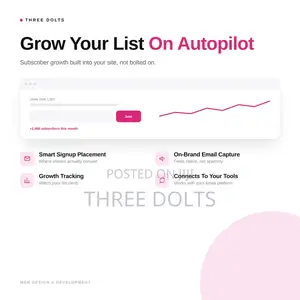 Email Signup Newsletter Growth Website Design Services