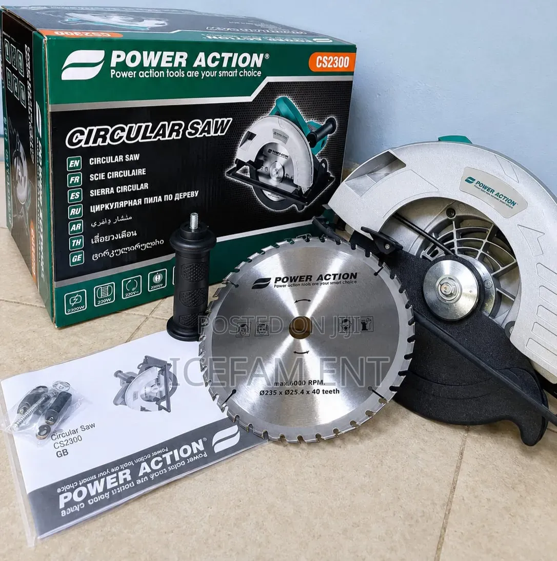 Power Action 9" Circular Saw/2300w Electric Circular Saw