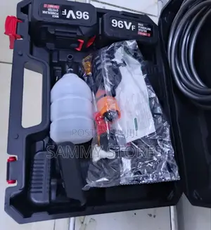 Portable 96vf Rechargeable Pressure Washer Kit With Water Hose
