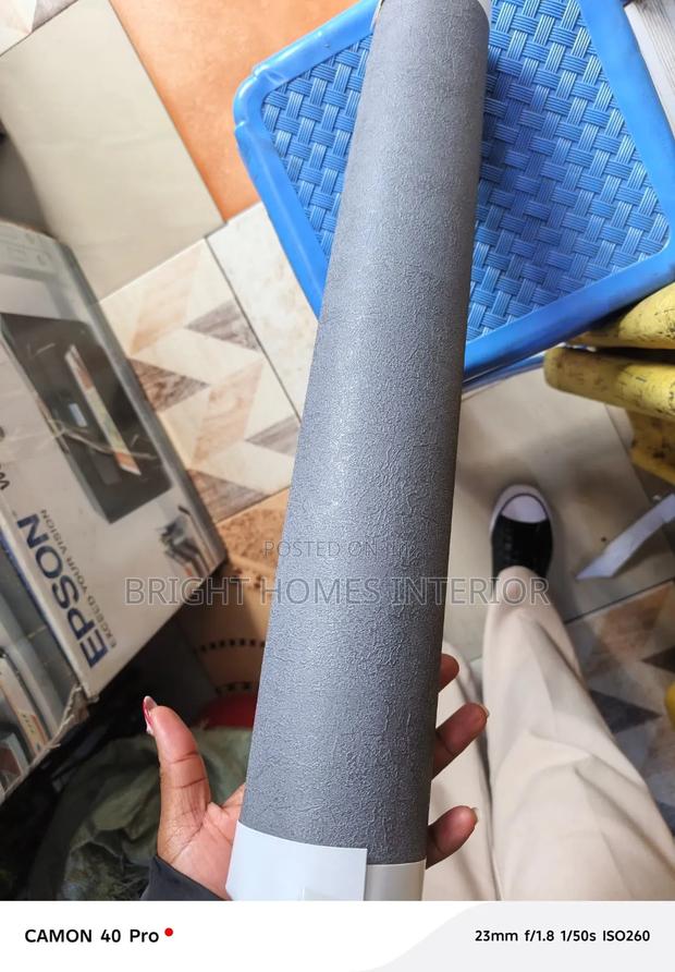 Light Grey Textured Plain Wallpaper Office Wallpaper - thumbnail 2