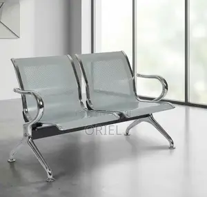 Office Chair : 2-Seater Steel Waiting Reception Bench