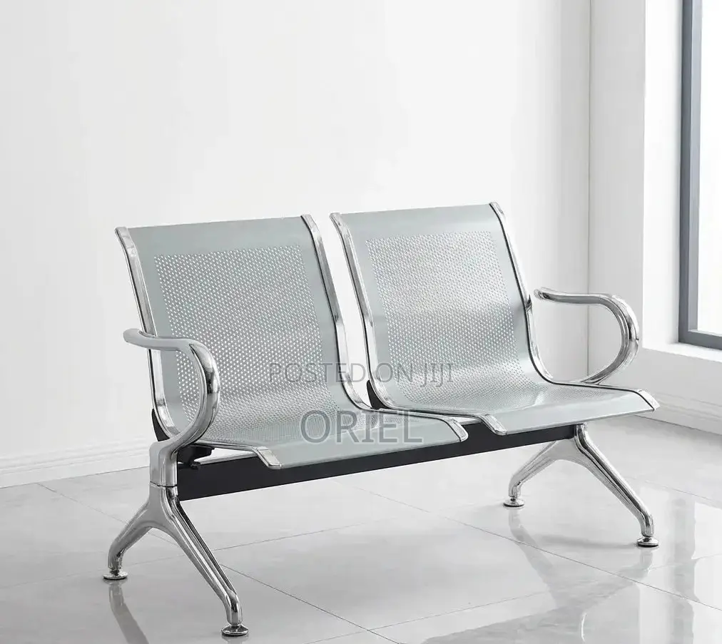 Office Chair : 2-Seater Steel Waiting Reception Bench
