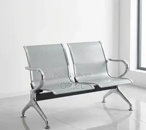 Office Chair : 2-Seater Steel Waiting Reception Bench