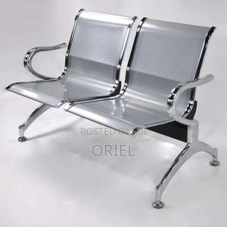 Office Chair : 2-Seater Steel Waiting Reception Bench
