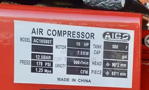 Aico Japan Electric Driven Air Compressor 500 Litres Three Phase 10hp
