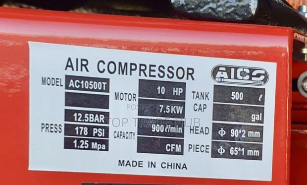 Aico Japan Electric Driven Air Compressor 500 Litres Three Phase 10hp - thumbnail 2