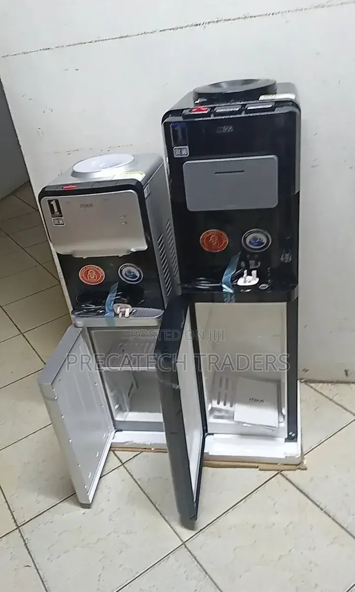 Mika Hot Cold Water Dispenser With Cabinet – Silver/Black