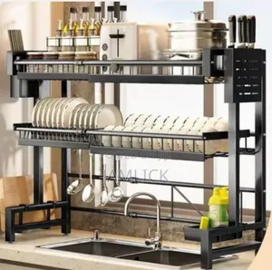 85cm Heavy-Duty Over-the-Sink Dish Rack - Cv