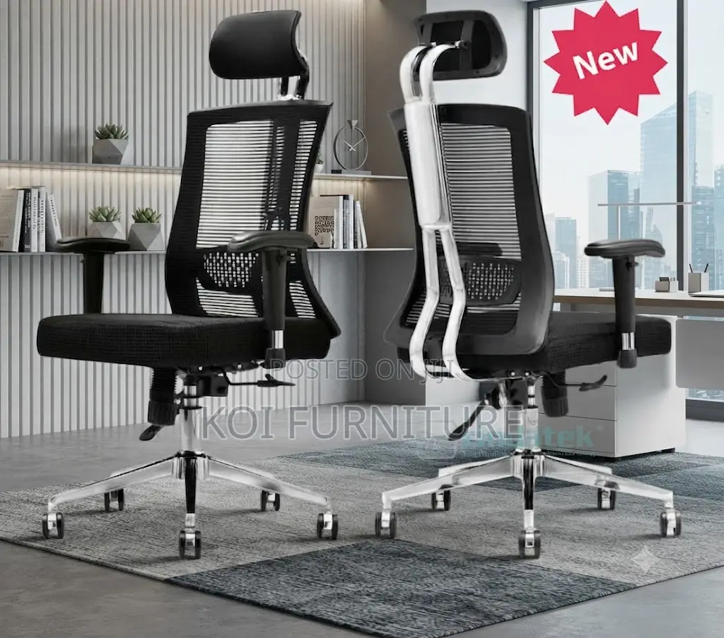 Office Chairs; Ergonomic Office Fabric Chairs With Star Cross Legged