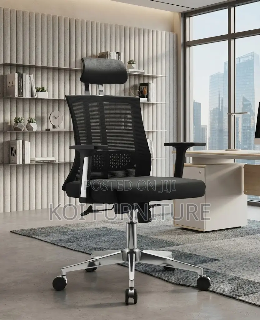 Office Chairs; Ergonomic Office Fabric Chairs With Star Cross Legged