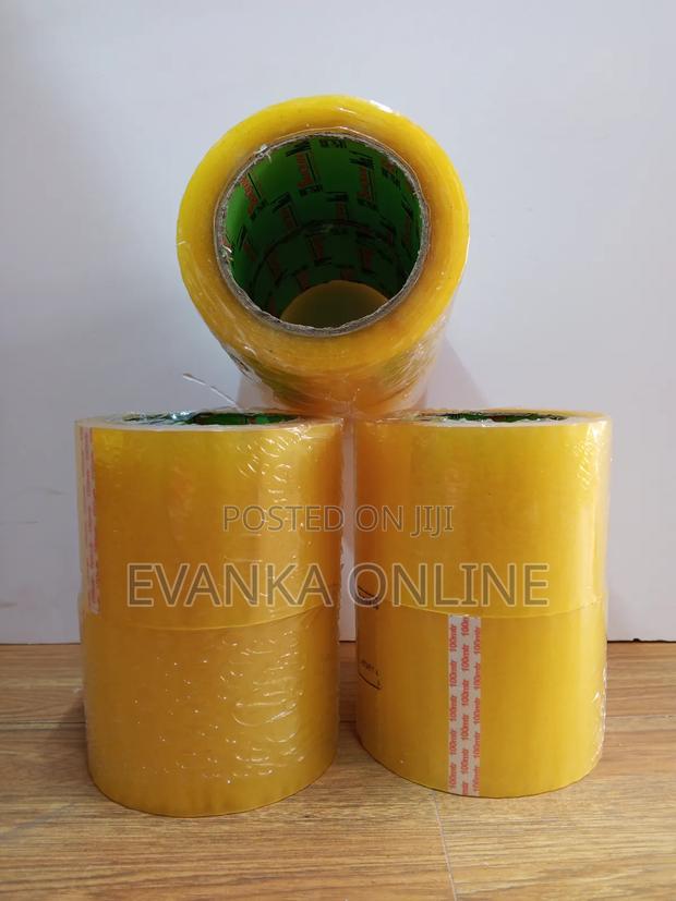 Clear Yellow Tape - 72mmx100m - thumbnail 2