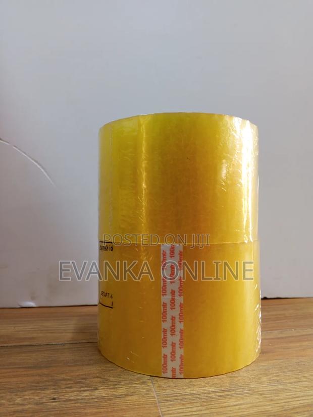 Clear Yellow Tape - 72mmx100m - thumbnail 3