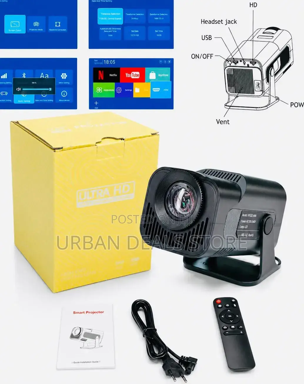 Hy320 Mini Smart Projector