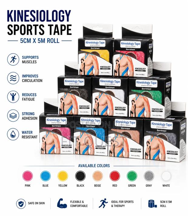 Kinesiology Sports Tape 5cm X 5m Muscle Support Roll