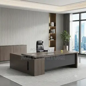 Office Desk; High-End 1.8 Meters Executive Desk With Cable Management
