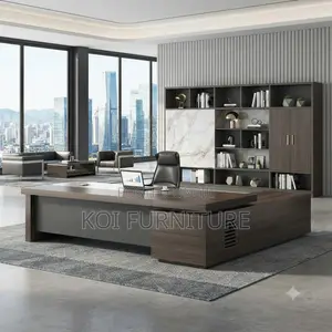 Office Desk; High-End 1.8 Meters Executive Desk With Cable Management