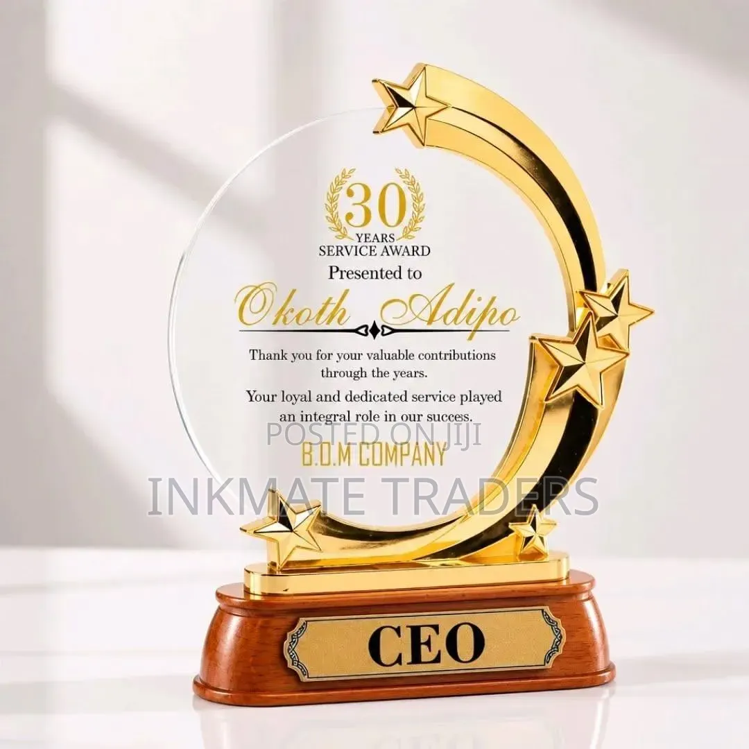 Premium Glass Appreciation Trophy