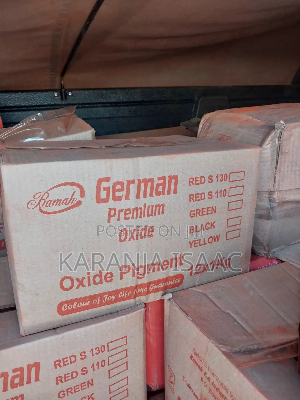 Oxide Pigment and Waterproof Cement.
