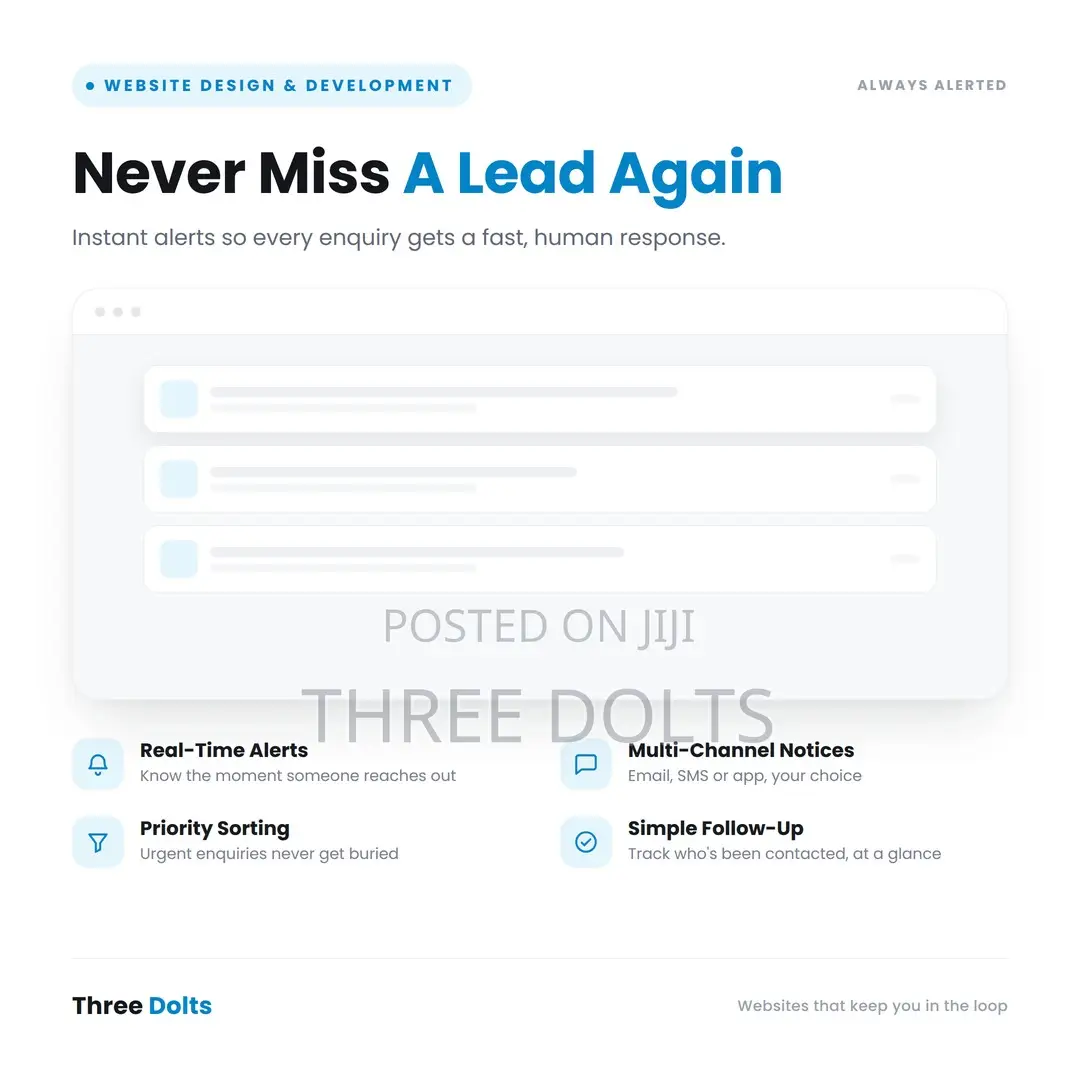 Instant Lead Alert Website Design