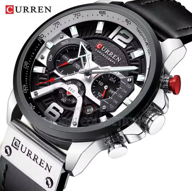 Curren Chronograph Leather Strap Watch