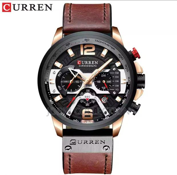 Curren Chronograph Leather Strap Watch - thumbnail 4