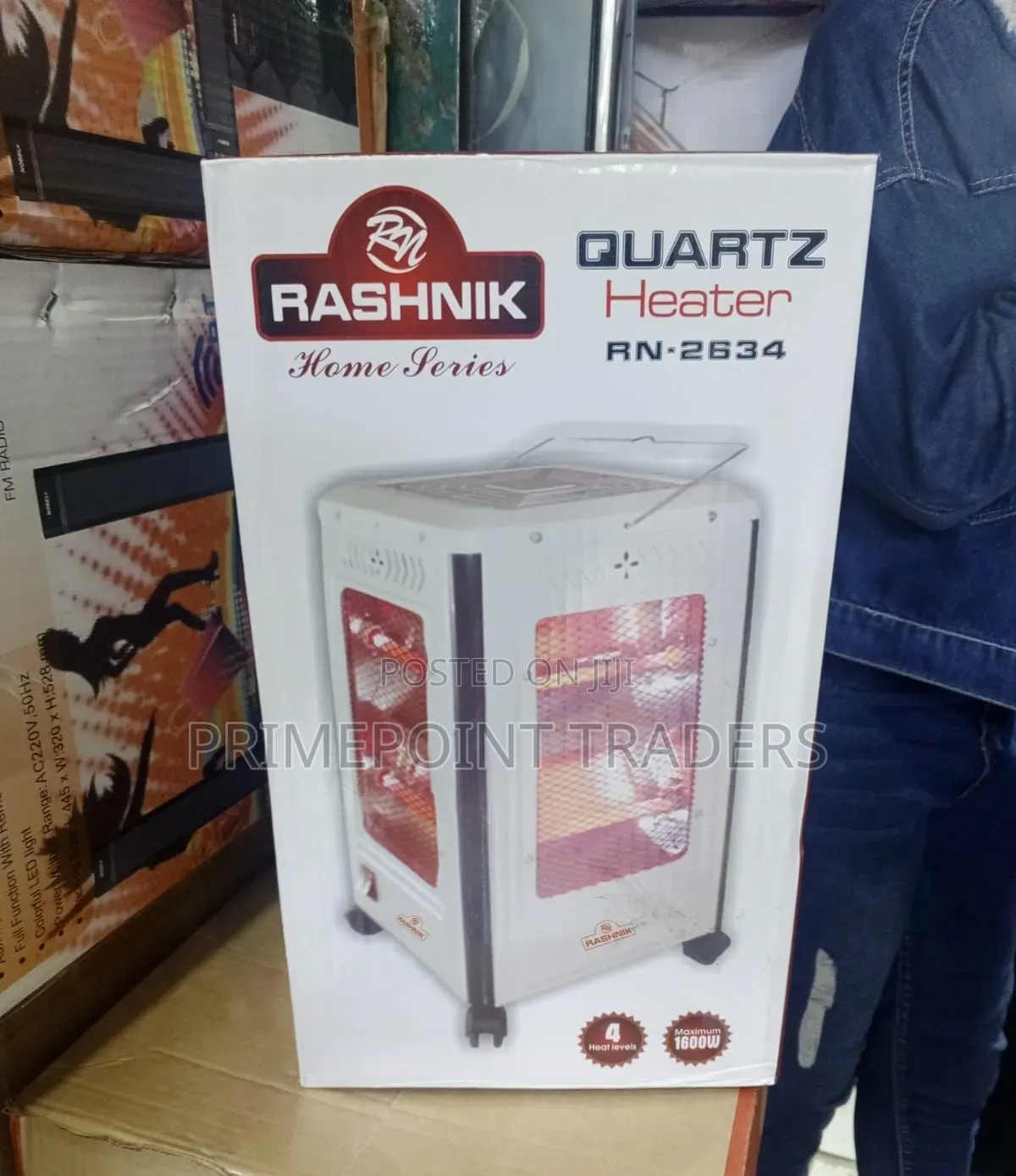 Rashnik Quartz Room Heater 5 Sided With 5 Different Settings