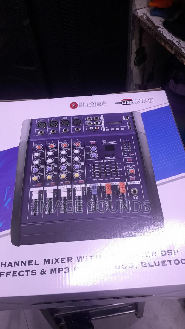 Ally Audio 4-Channel Powered Mixer 700w – Bluetooth, Usb DSP Effects