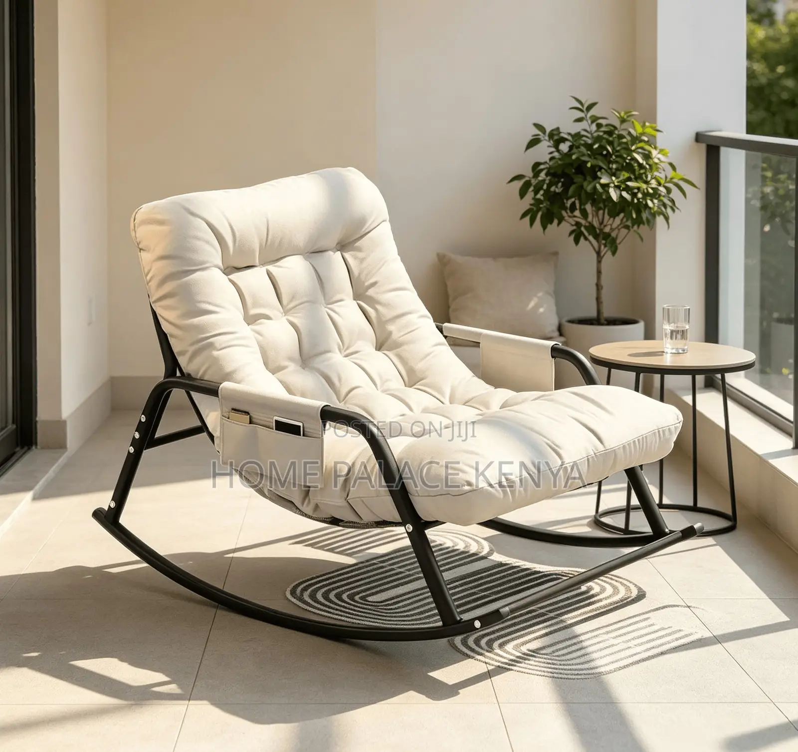 Rocking Chair: Serenity Upholstered Double Rocker