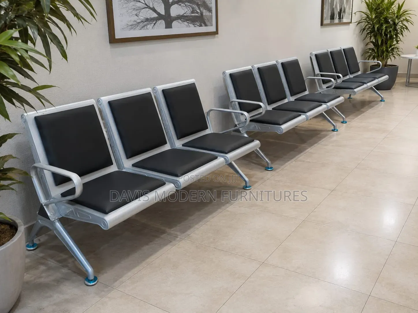 Black Public Waiting Seats