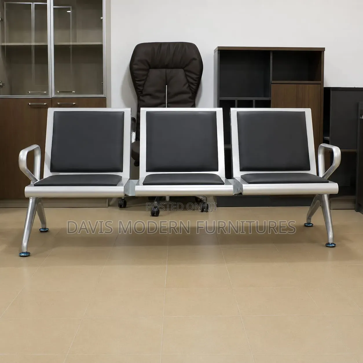 Black Public Waiting Seats