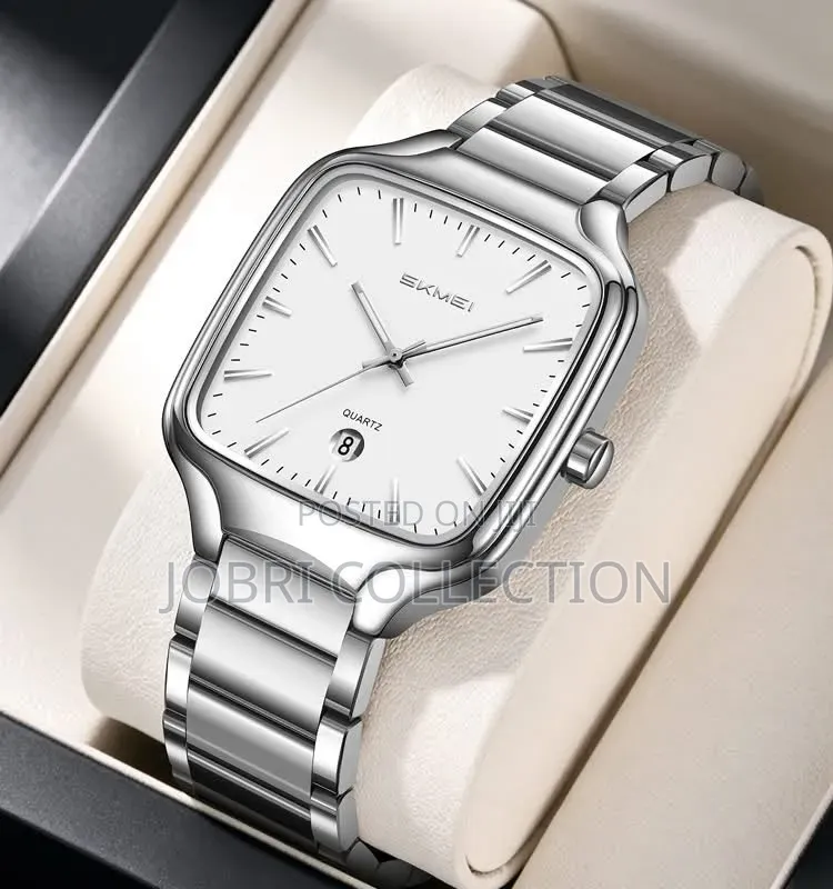 Skmei Square Face Stainless Steel Sliver Watch