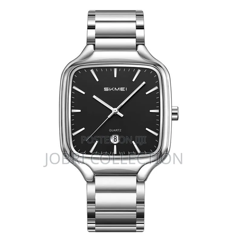 Skmei Square Face Stainless Steel Sliver Watch
