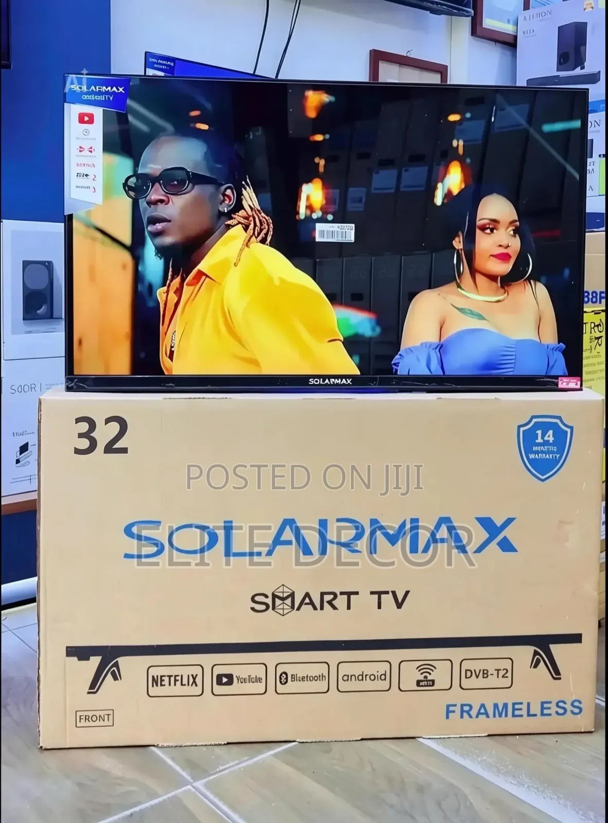 Solarmax 32 Inch Smart Android Tv | Frameless | Wifi | Inbuilt Decoder