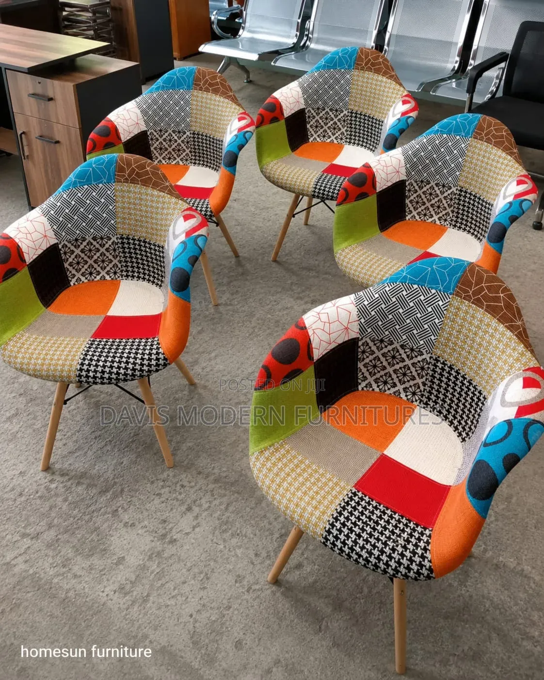Patchwork Eame-Stlye Armchair