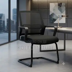 Office Chairs; Mesh Visitors Meeting Chairs With Sled Base