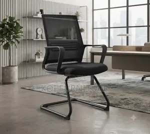 Office Chairs; Mesh Visitors Meeting Chairs With Sled Base