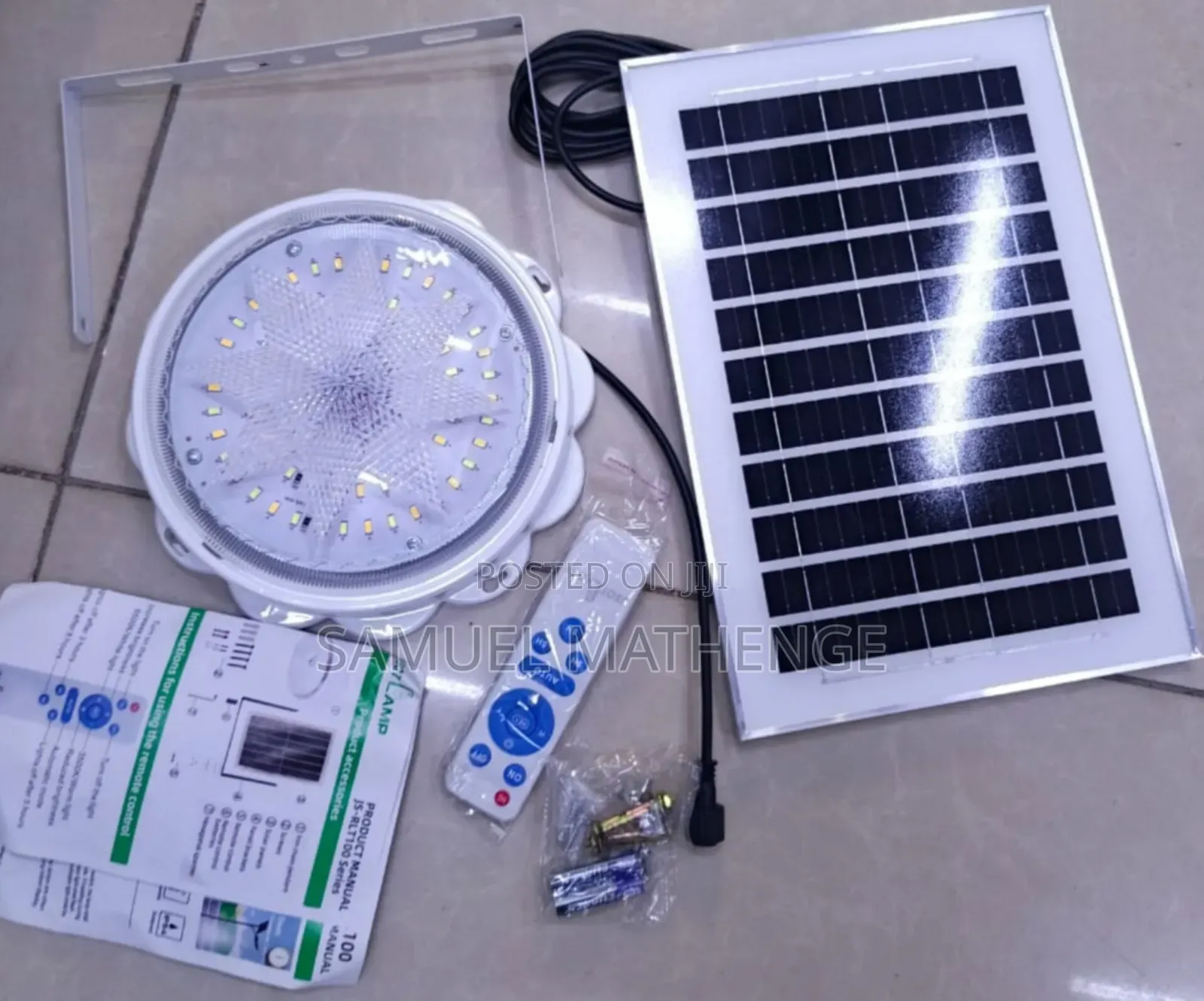 100w Solar Powered Led Outdoor Light With Remote Control Solar Panel