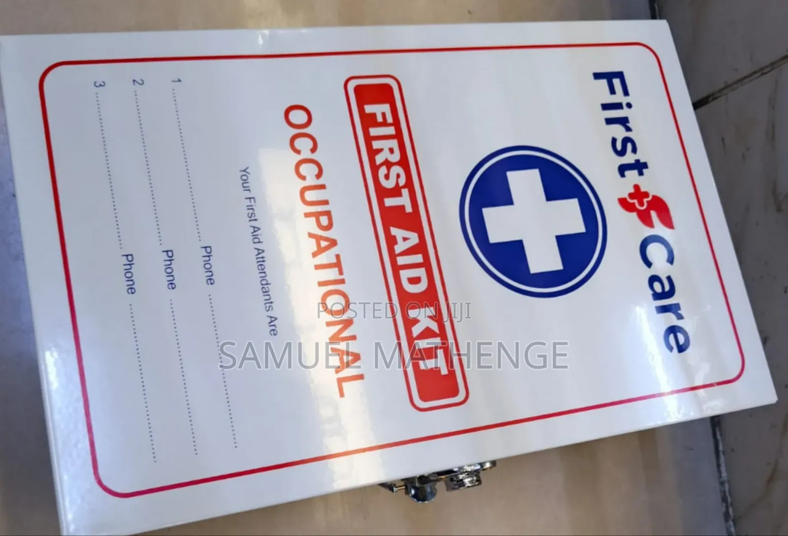First Aid Kit Metal Box – Portable Emergency Medical Storage Case
