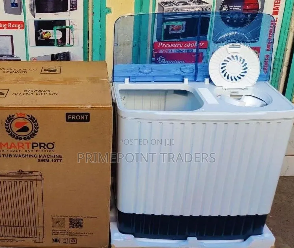 Smartpro 10kg Twin Tub Washing Machine – Powerful Laundry Performance