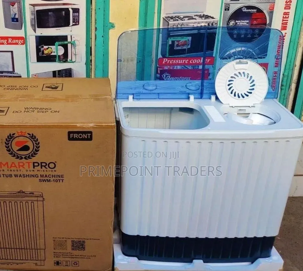 Smartpro 10kg Twin Tub Washing Machine – Powerful Laundry Performance