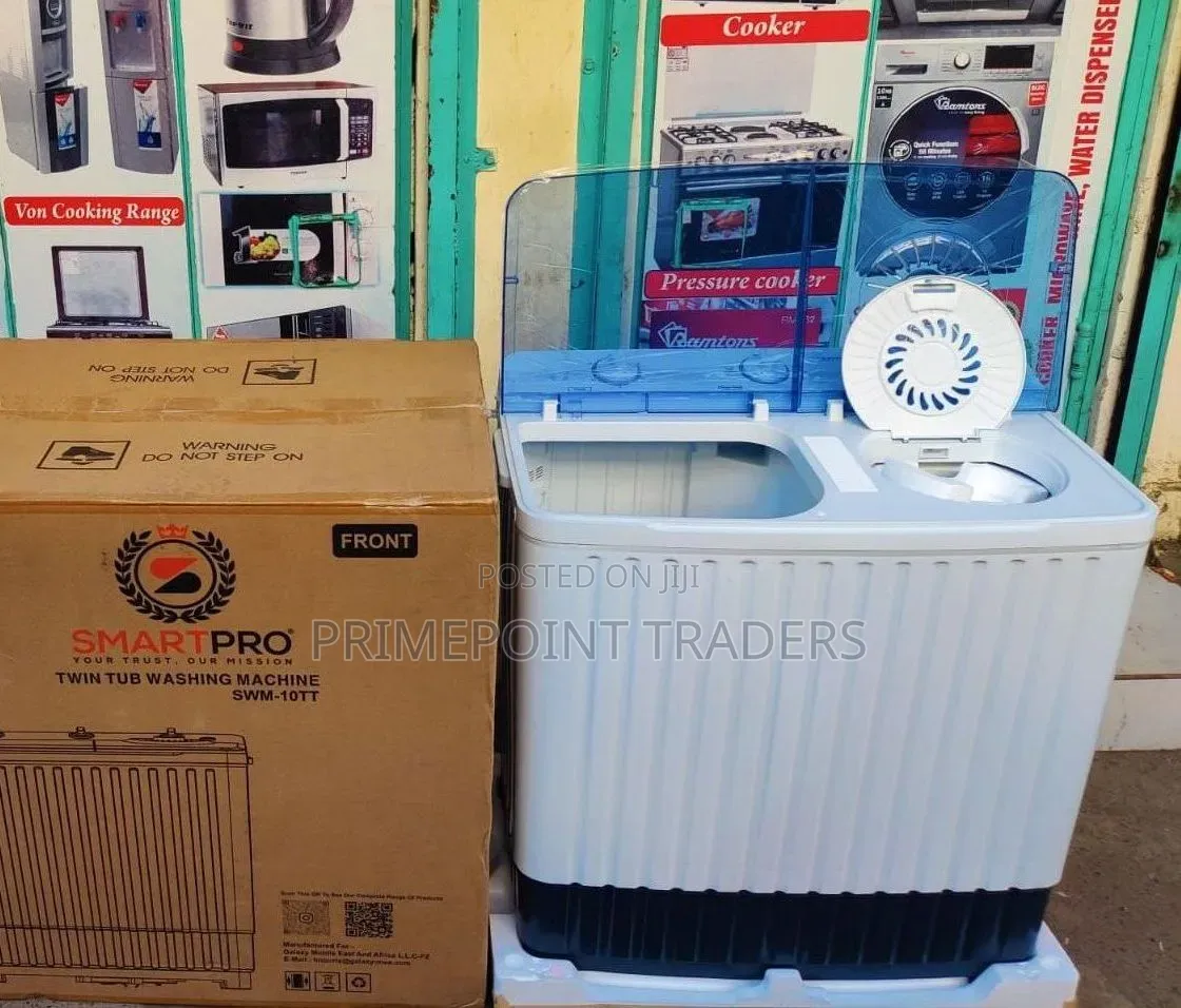 Smartpro 10kg Twin Tub Washing Machine – Large Capacity for Family Use